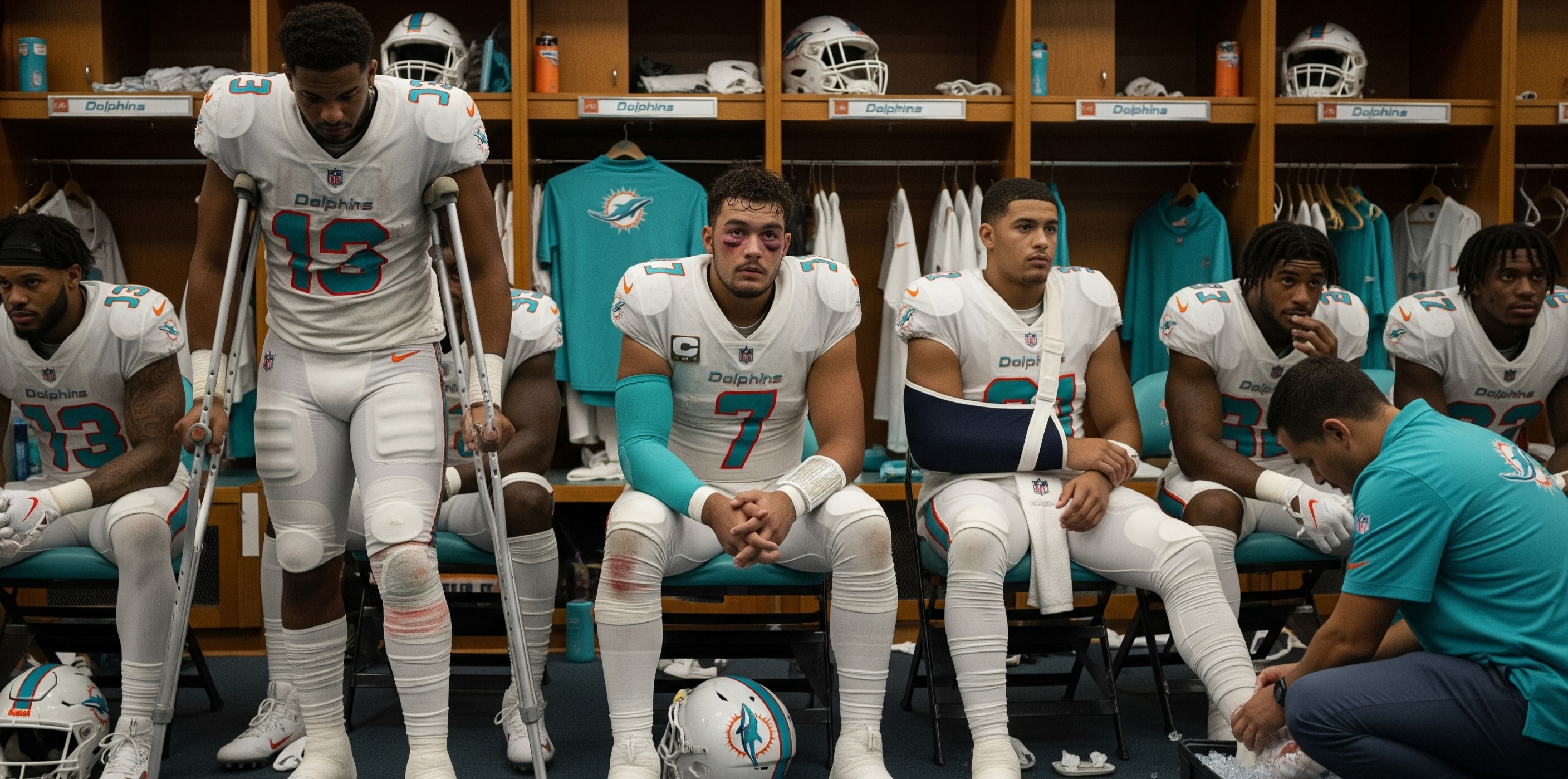 Dolphins camp hit by injuries, adds key veteran backup